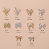 Japanese metal nail decoration with bow, decorations handmade for nails, new collection, wholesale