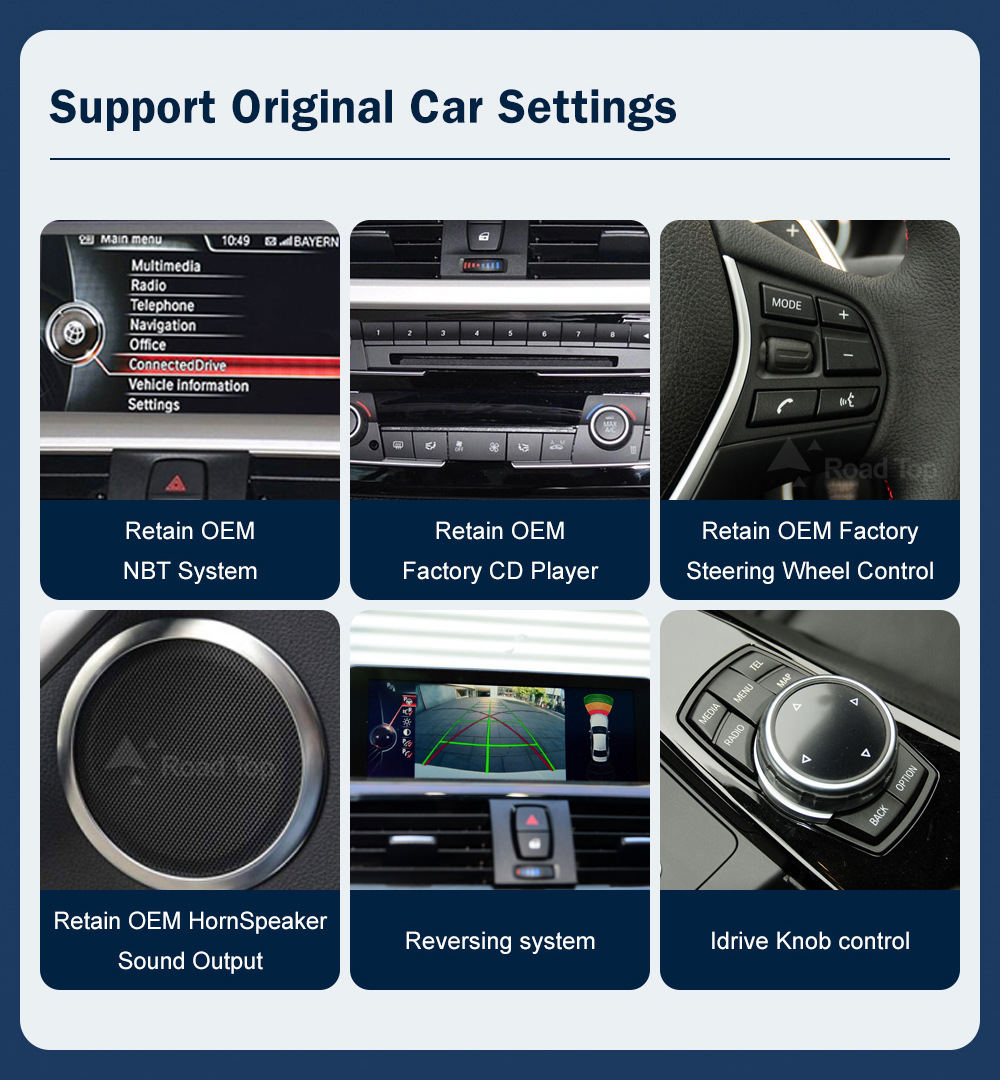 10.25''CarPlay Car Multimedia Display Screen for Bmw 1/2 Series NBT System
