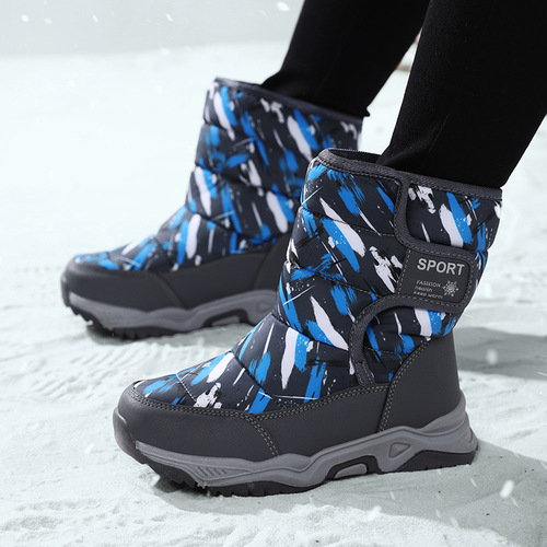 Children's Shoes Winter Northeast Cold-resistant High-top Warm Snow Boots for Boys with Fleece and Thick Soles