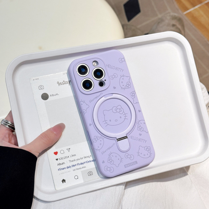 우아한 보라색 고양이