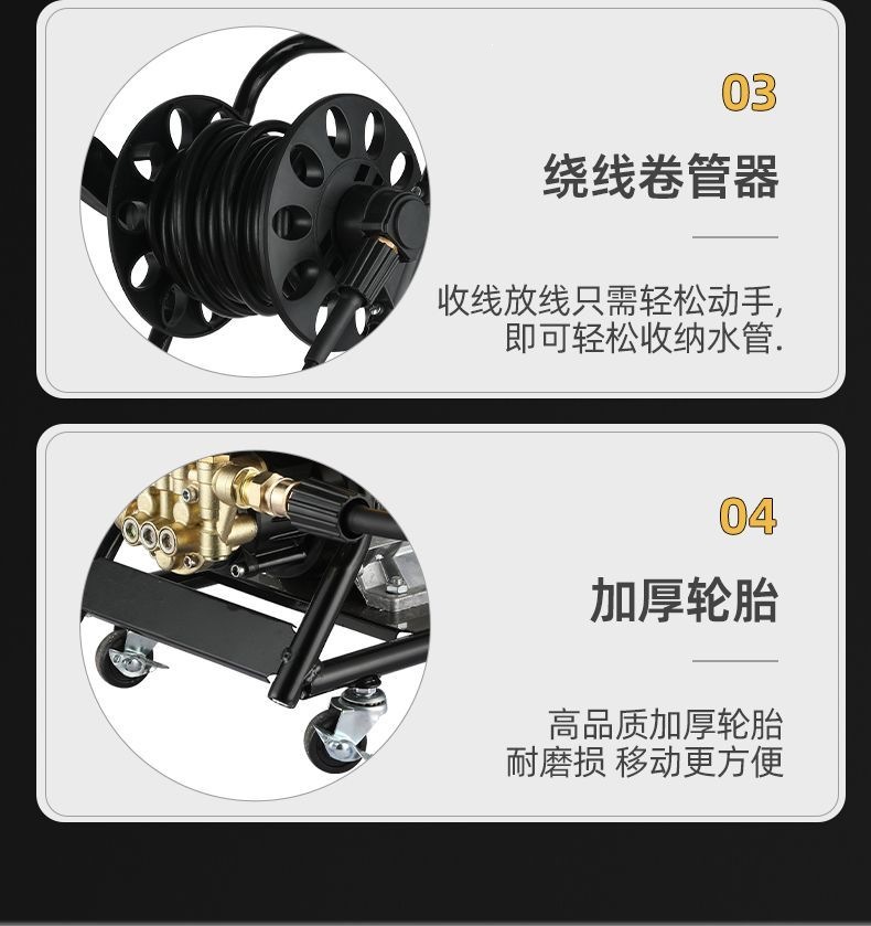 Menghu Black Cat Pressure Washer 220V Household High-Power Automatic Adjustable Pressure Car Washer