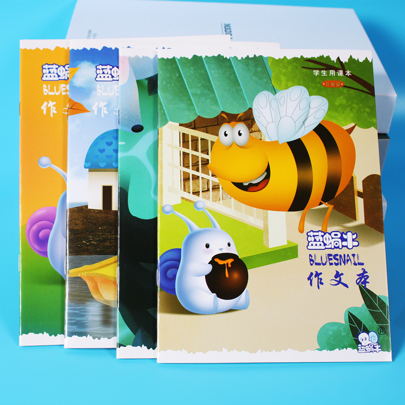 Cartoon A5B5 elementary school student homework exercise book New Blue Snail notepad soft copy children exercise book wholesale Cartoon A5B5 elementary school student homework exercise book New Blue Snail notepad soft copy children exercise book wholesale