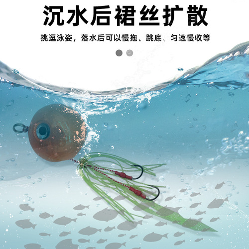 Deep sea boat fishing iron plate inflammation lead moon head lure bionic bait lead head lure bait eel squid cod fake bait wholesale