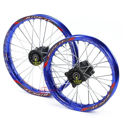 Hub – tire wheels - 1714-front-and-rear-wheel-hubs-12mm-axle-core-blue-aluminum-rim-model
