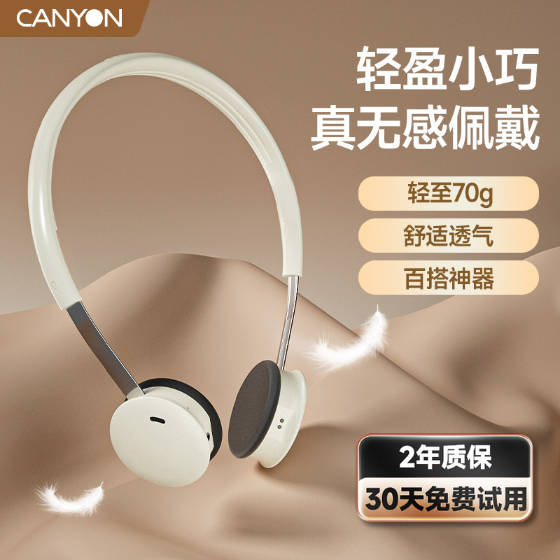 CANYONヘッドセット女子の小さい頭の軽くて小さい無線のbluetoothコンピュータの有線のヘッドセットは学生に乗ります。|undefined