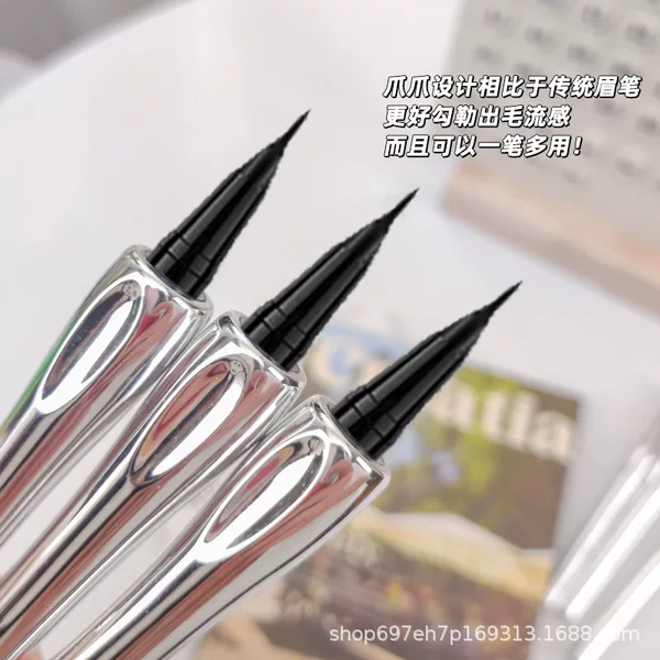 Eyeliner waterproof sweat-proof non-blooming lasting natural wild eyebrow water eyebrow pencil multi-use factory direct novice