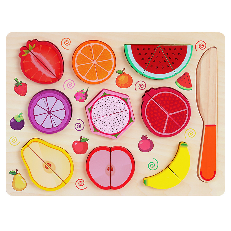 Rompecabezas Magnético para Cortar Frutas y Verduras de Madera para Niños image 7