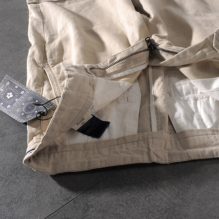 DEESMANCE and CO spring/summer American comfortable wash cotton linen simple men's casual pants five-point pants 277 45 DEESMANCE and CO spring/summer American comfortable wash cotton linen simple men's casual pants five-point pants 277 45