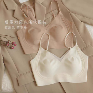 Summer Ultra-Thin Seamless Bra for Women with Large Breasts Showing Small Cat Cup Anti-Rabbit Bumps Refreshing and Cool Bra Without Rims