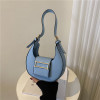 Shoulder bag, fashionable underarm bag, moon-shaped lamp, one-shoulder bag, 2023, Korean style