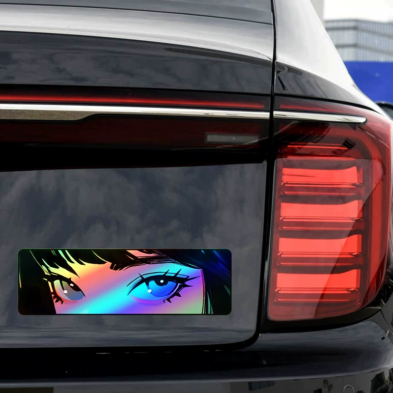 Двухмерная анимационная глазная лазерная машина наклейка JDM кузов автомобиля защита от царапин декор наклейка для корпуса компьютера