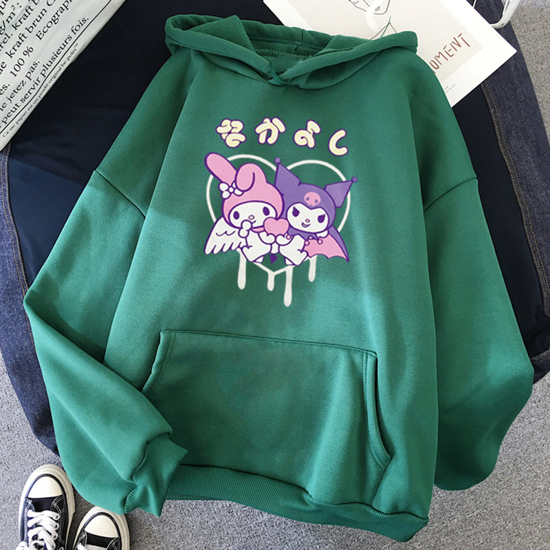 Dark Style Kulomi Harajuku Style Loose Sweatshirt Women's Long Sleeve Top Hip-Hop Gothic Street Cool Fashionable Personality