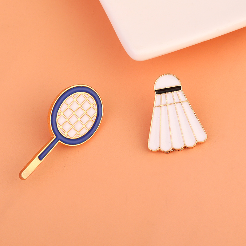 Cartoon brooch for badminton
