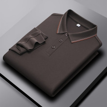 阿里虎男装秋季专柜同款长袖恤男商务休闲中年男士桑蚕丝polo衫男