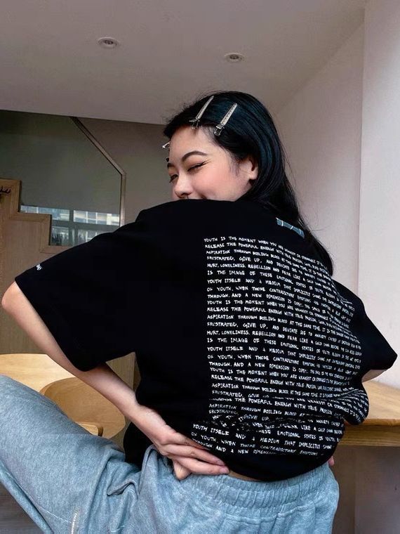 スポットaderh正確版アルファベット満印街頭韓国潮牌男女カップルtシャツ半袖