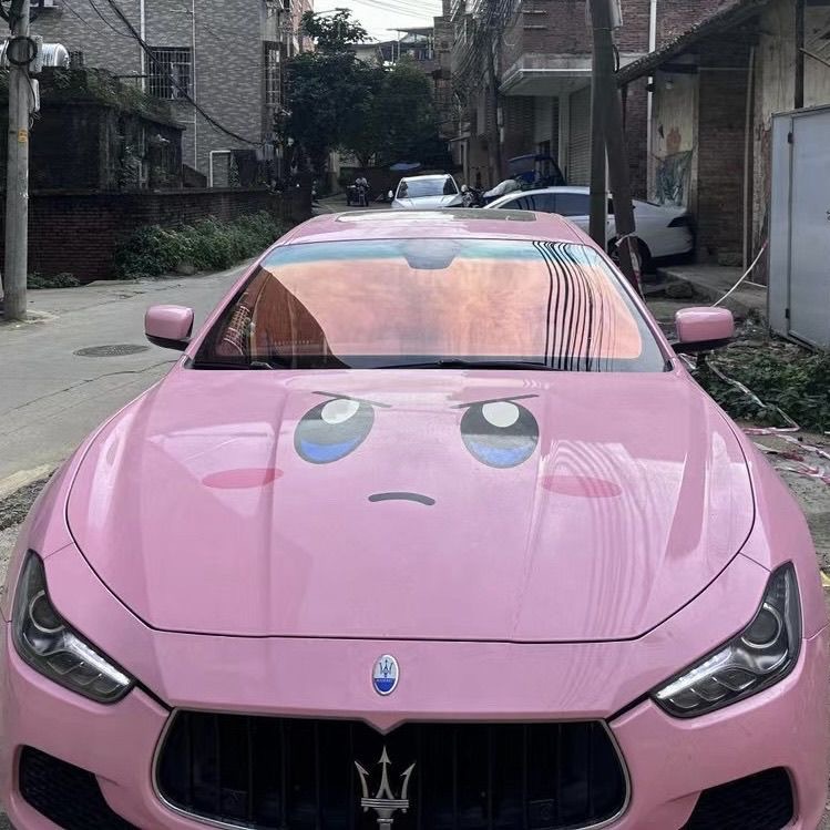 Red Rose Purple Colorful Car Film Full Car Side Rear Baffle Film High Heat Insulation Sunscreen Color Film Wholesale Cross-border Hair