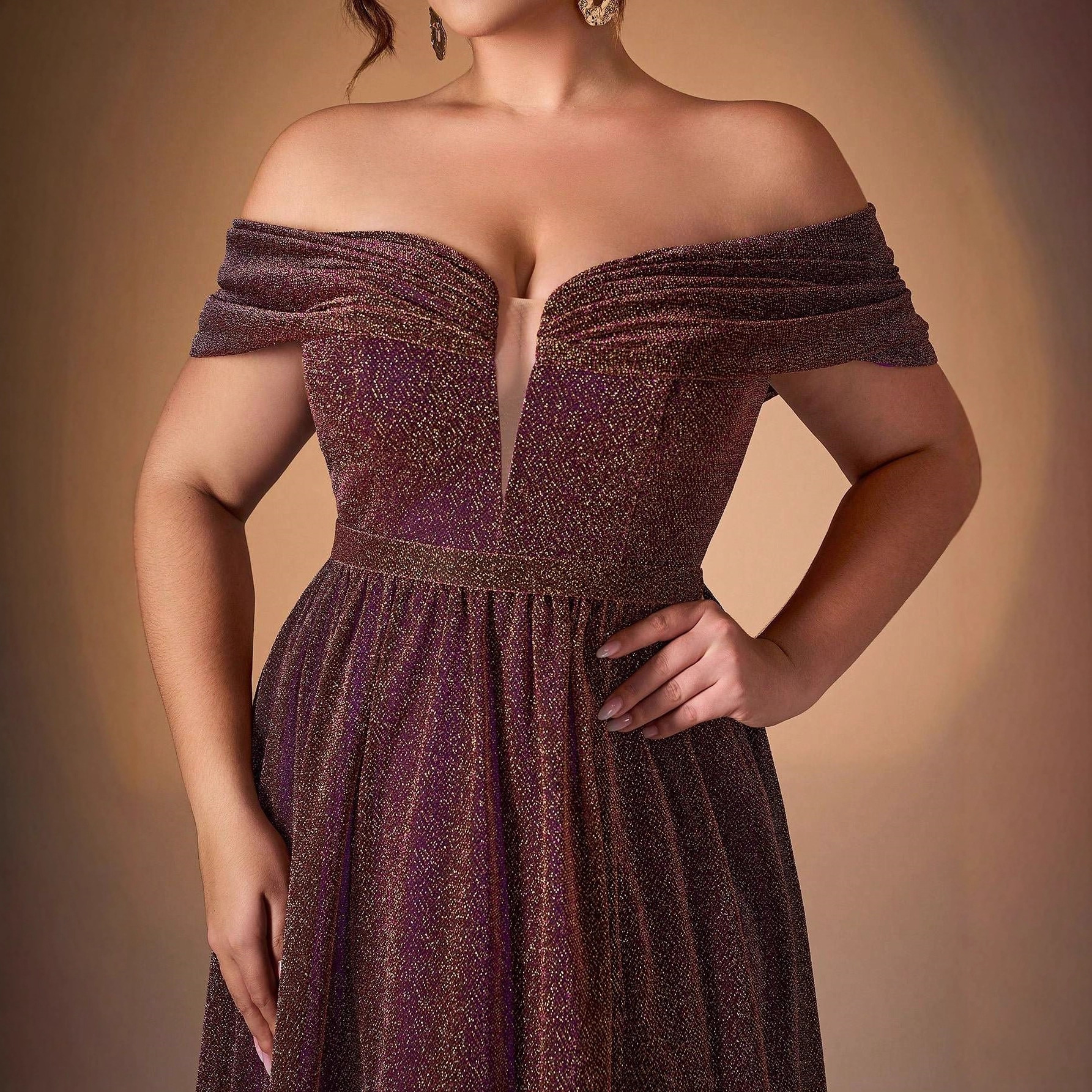 Aliexpress nuevo vestido de noche de hombro de alta gama, vestido de baile de alta calidad, vestido de gran tamaño para mujeres