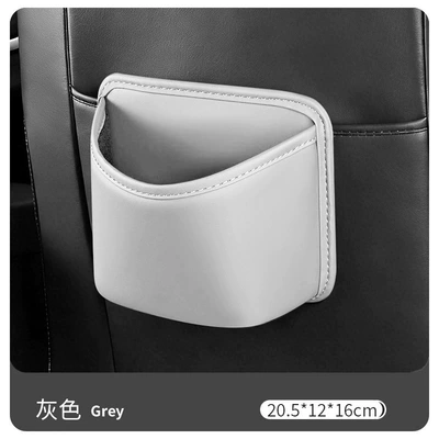 drink storage bag, Car cup holder/beverage holder - leather-cup-holder-gray-large-size