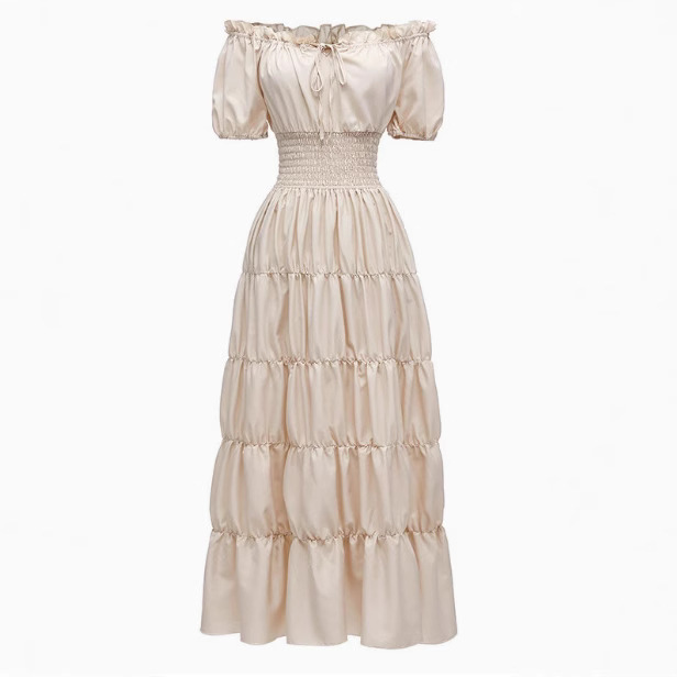 Spring 2025 Medieval Literary Retro dress Stage Dress Cocktail Party Evening Dress