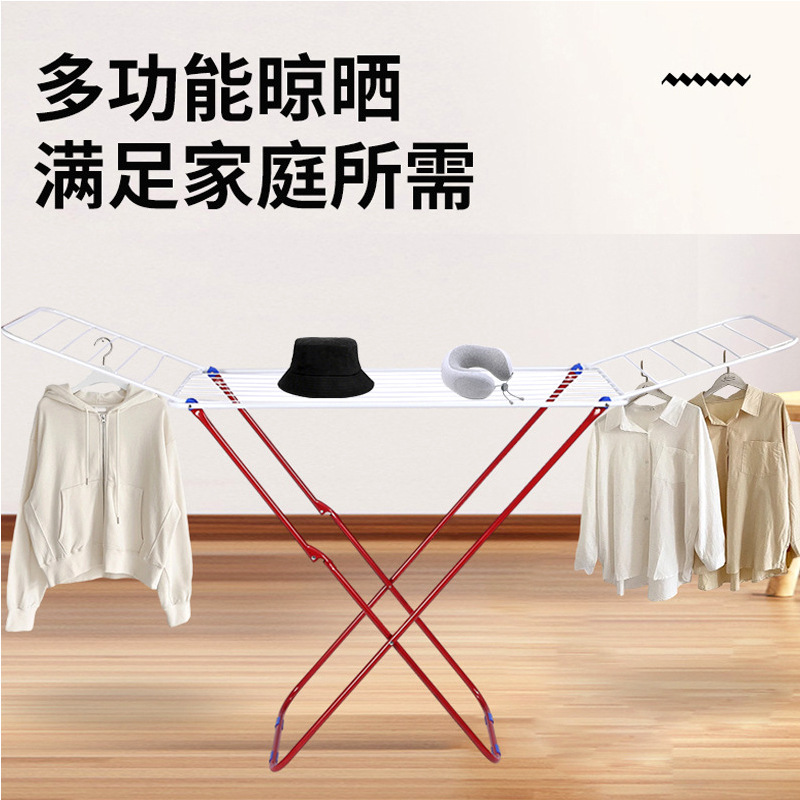 Tendedero plegable para ropa de interior, sin necesidad de instalación, tendedero móvil de pie, tendedero con forma de ala, tendedero móvil con forma de ala.