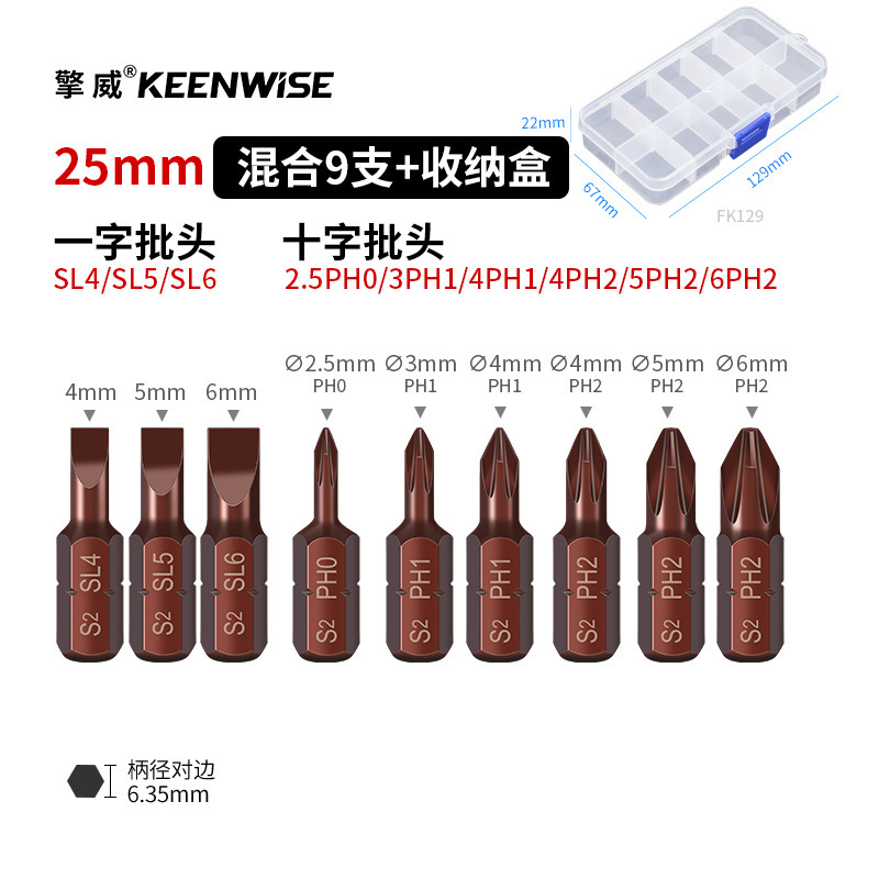十字短批头套装超短内六角披头一字梅花带孔三角五星U型四方25mm|undefined