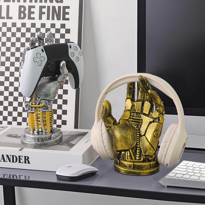 サイバーパンクロボットゲームコントローラー収納ホームリビングルームeスポーツルームデスクトップスタンド装飾装飾品|undefined