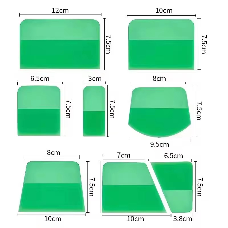 Scraper Tool Car: Qìchē Car cleaning tools - cygtz-08-green-eight-piece-set