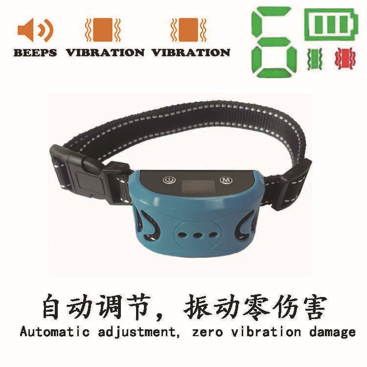 Трансграничная интеллектуальная пробка для лая Новый Двойной вибрационный экран дисплей собачий ошейник предупреждение Звук Вибрация перезаряжаемый водонепроницаемый