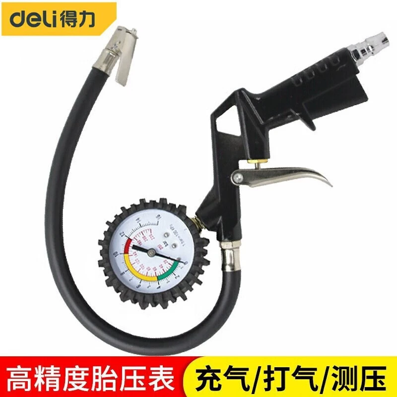 Высокоточный манометр шинного манометра с надувной головкой для измерения давления в шинах