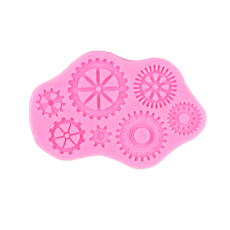 Engranaje mecánico brújula hornear molde de silicona fondant cake decoración DIY hecho a mano chocolate epoxi