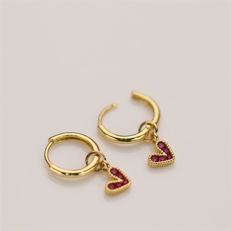 Серьги из латуни, золотистый цирконий, аксессуар, украшение