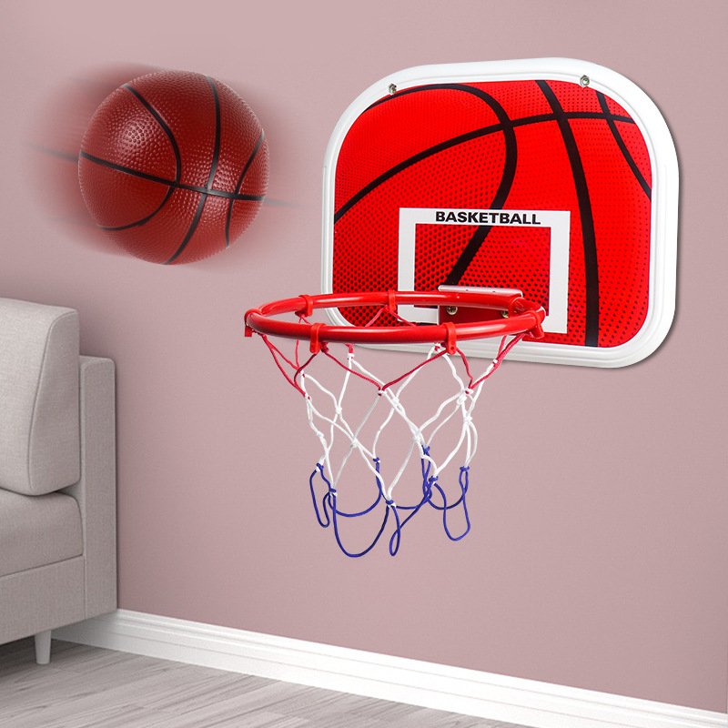 New Children's Hanging Basketball Frame Shooting Rack Iron Frame Punch-free Basketball Rack Indoor Outdoor Toys Foreign Trade Cross-Border