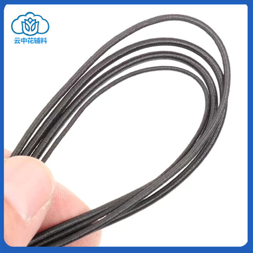 Factory direct supply of black and white round high elastic elastic rope thick elastic rope DIY thin round recliner elastic elastic rope