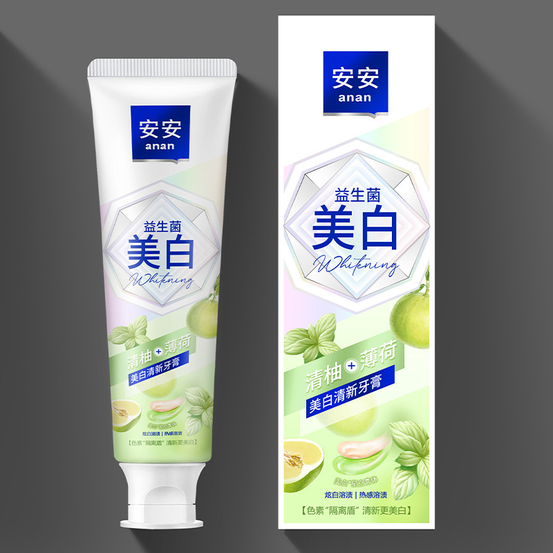厂家整箱安安三七草本小苏打去渍益生菌口气美白酵素牙膏清新留香|undefined