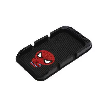 Car Cartoon Phone Temporary, Other Automotive Interior Supplies - black-spider-man-dual-card-anti-slip-mat