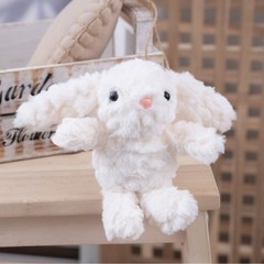 かわいい耳のウサギのぬいぐるみのペンダントの長い耳のウサギのキーホルダーのカバンは自動車のキーチェーンの子供を飾ります。