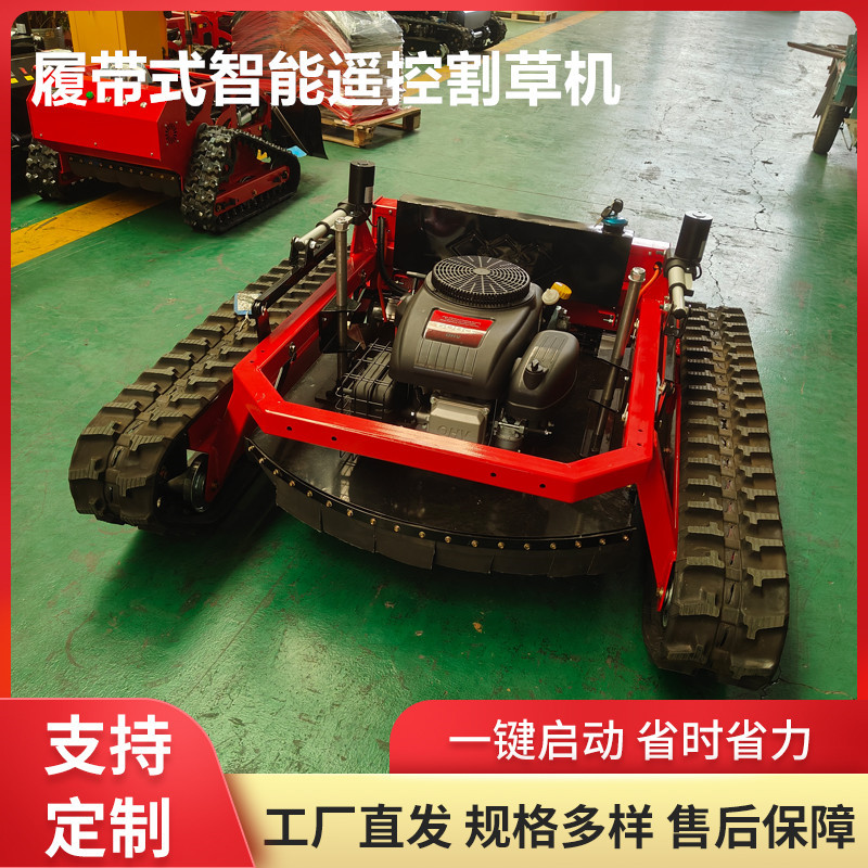 出口美国家用遥控割草机 四冲程智能杂草剪草机 果园履带式割草机