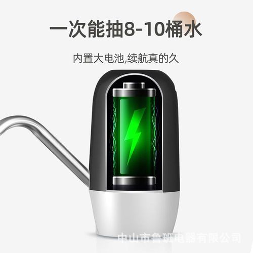 High-flow double pump electric water pump bucket water fast outflow pump portable charging automatic water pump