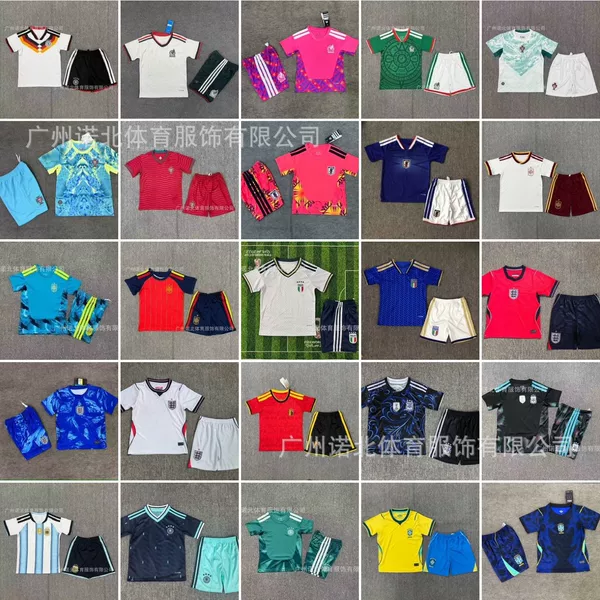 2026 National Team England Argentina Germany Brazil Portugal Spain Mexico Japan Children's Jerseys