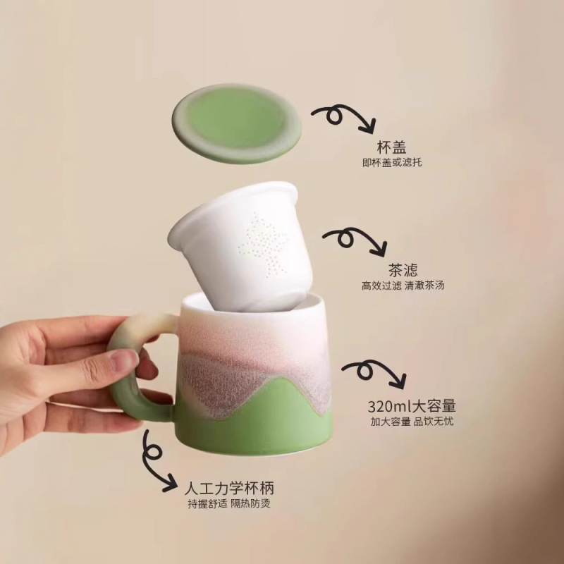 セラミックマグ、家庭用ドリンクカップ、オフィス用個人用カップ、高級コーヒーカップ、ウォーターカップ、お土産|undefined