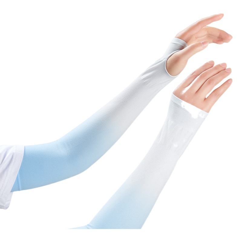 Gradient Ice Sleeve Sunscreen Sleeve Women's Summer Thin UV-resistant Ice Silk Hand Sleeve Arm Armguard Arm Sleeve Driving