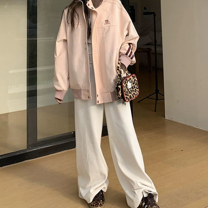 美式撞色复古三条杠棒球服外套春秋新款修身宽松休闲情侣百搭夹克|undefined