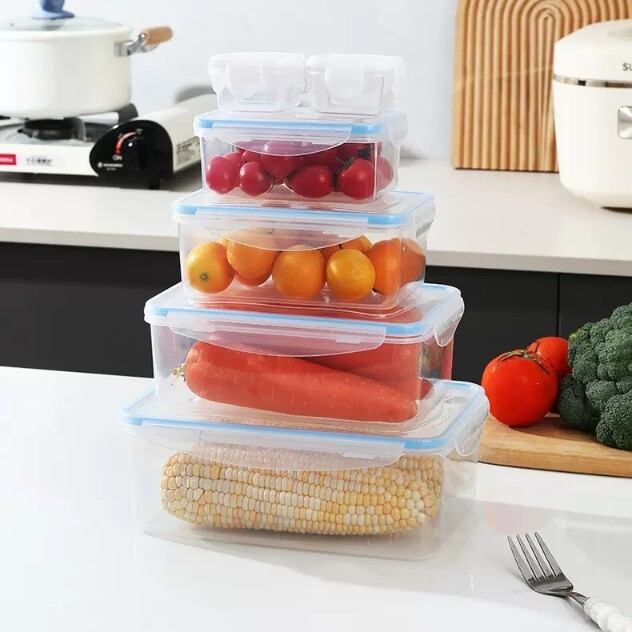 Caja de almacenamiento de refrigerador FCM Caja de preservación de carne congelada Caja de preparación de verduras de una semana Caja especial de congelación de grado alimenticio Informe