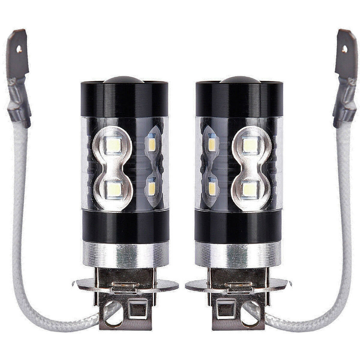 Lámpara de niebla de automóvil transfronteriza H3 50W lámpara de niebla de aluminio negro 10SMD stock