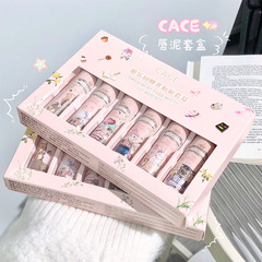 CACE新商品遊園地マットリップ泥セット箱霧面韓系学生セット6色秋の濃い色の口紅