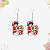 Christmas acrylic earrings stainless steel, European style, wholesale