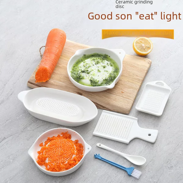 Ceramic baby food supplement grinder baby food grinding bowl manual vegetable fruit puree cooking machine food supplement tool
