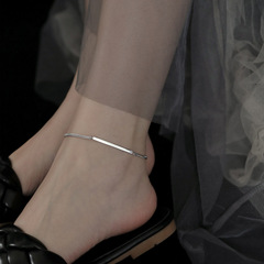 Glossy Ankle Chain Women's 2022 New Sexy Unique Design High-End Ins Cold Wind Ankle Bracelet Foot Jewelry