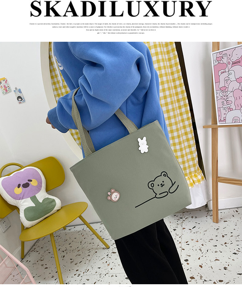 2022 New Japanese-style ins fresh and clean shopping storage bags, lunch boxes, bento bags, girls' handbags, canvas bags undefined