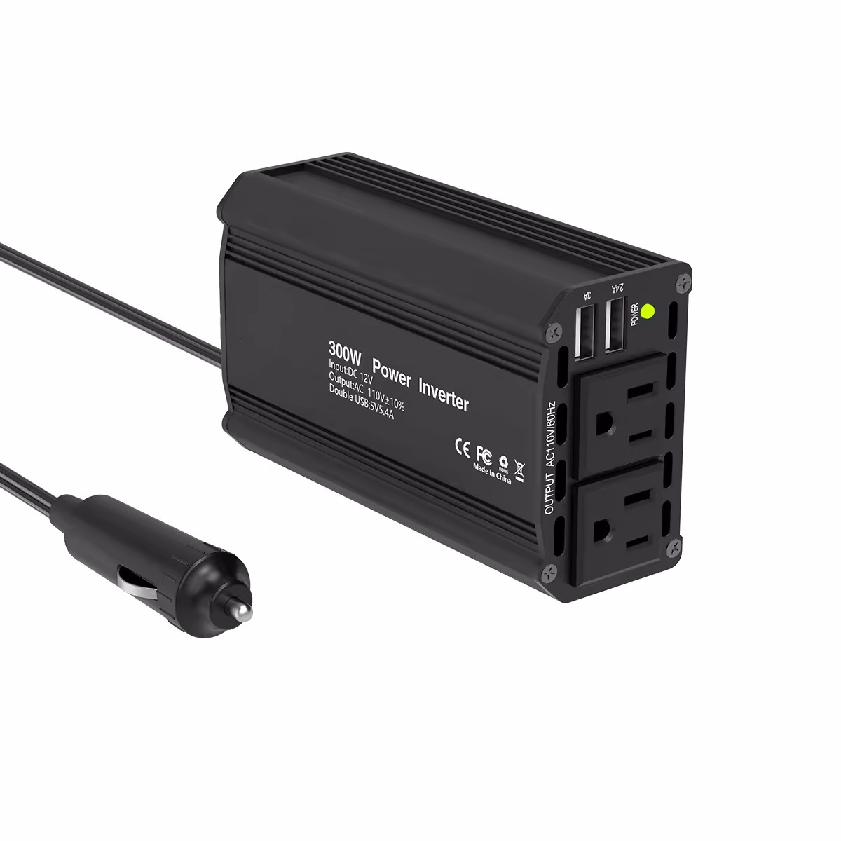 미국 12V-110V/블랙 인버터